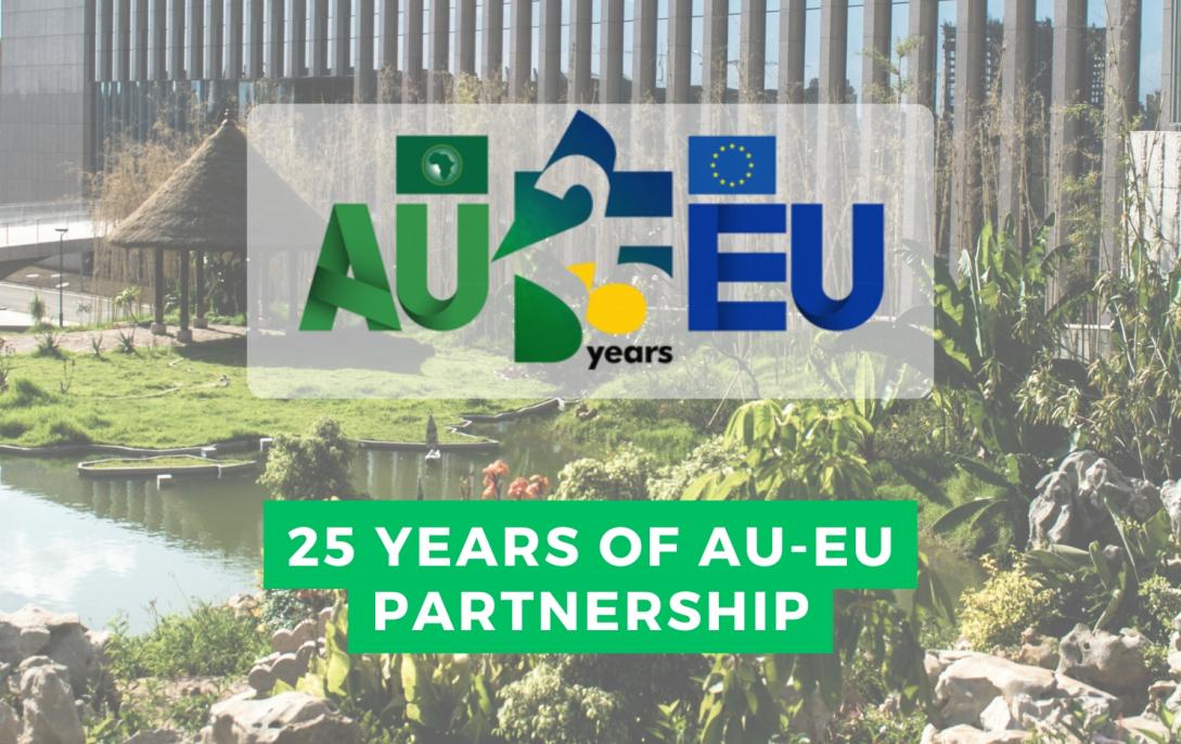 Banner for EU AU 25th Anniversary.