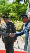 HRVP Meets uniformed officers on parade.